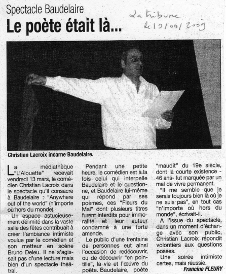 La tribune - 19/04/2009